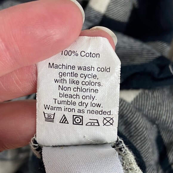 Madewell Oversized Flannel Shirt Lamont Plaid Tomboy Shirttail Top Size XXS Boho - Picture 8 of 9